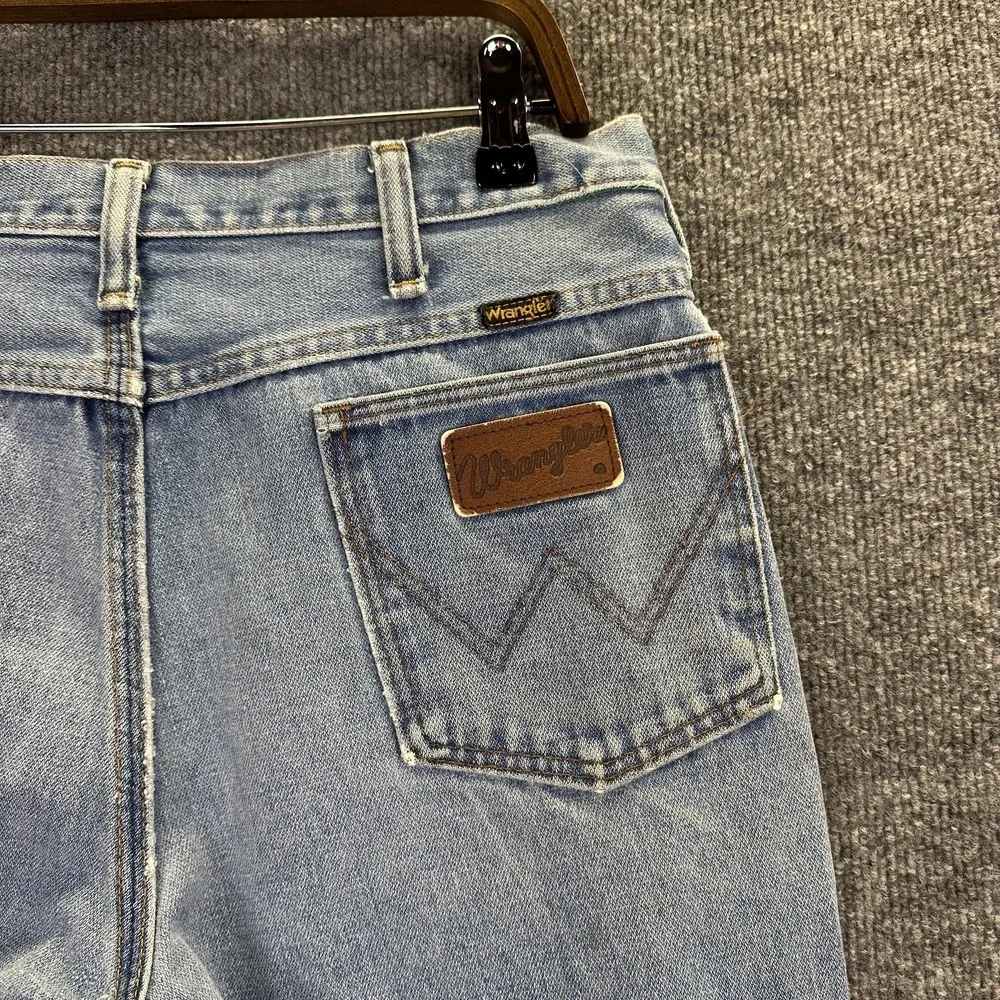 Vintage Wrangler Jeans Womens 8-10 Light Wash Blue Denim Straight Leg Made‎ USA